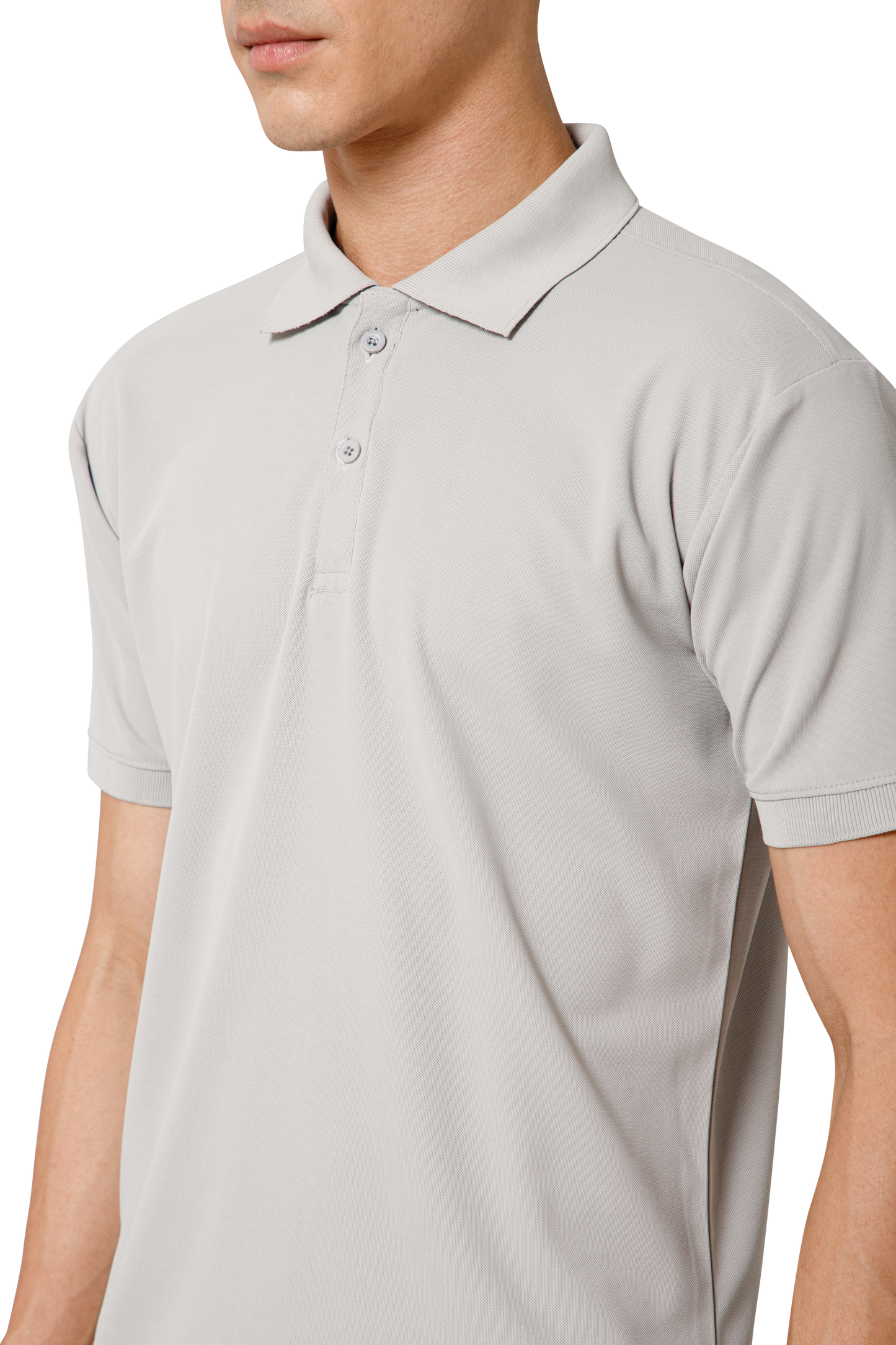 Mexofit Light Grey Performance Polo | 100% Polyester | Regular Fit | Sport & Street Ready