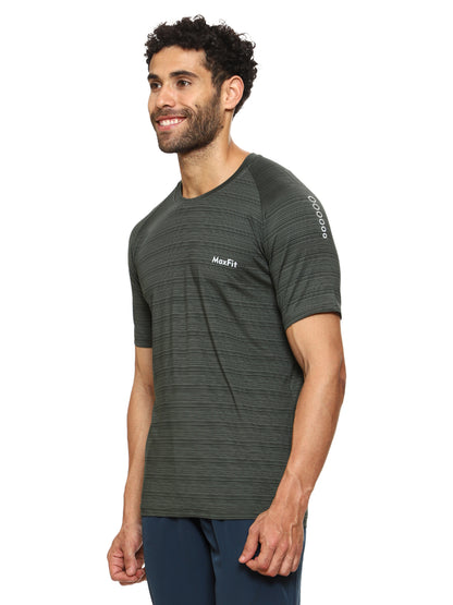 Maxfit Round Neck Grey Regular Fit T-Shirt