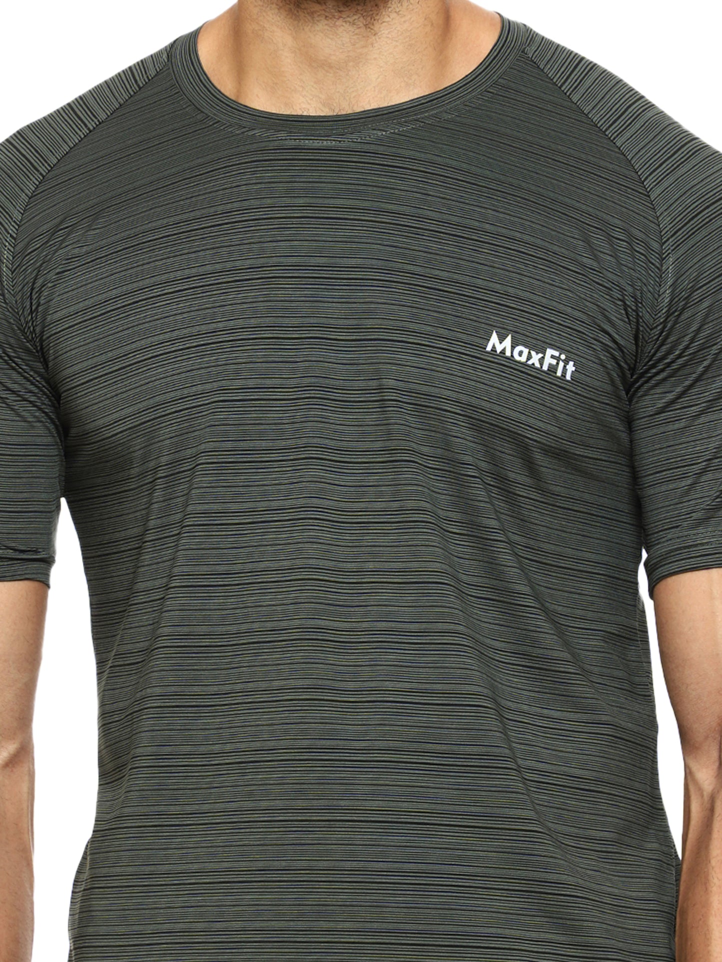 Maxfit Round Neck Grey Regular Fit T-Shirt