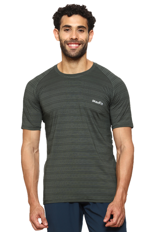 Maxfit Round Neck Grey Regular Fit T-Shirt