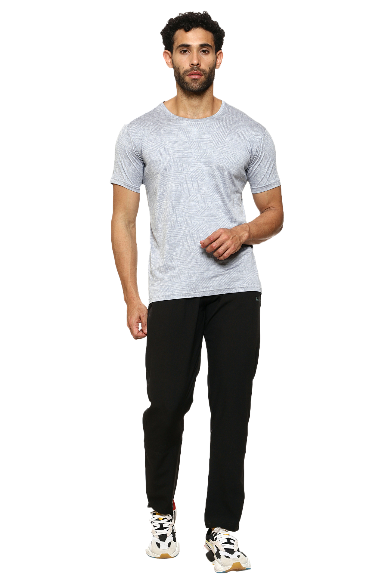 Maxfit Round Neck Blue Regular Fit T-Shirt