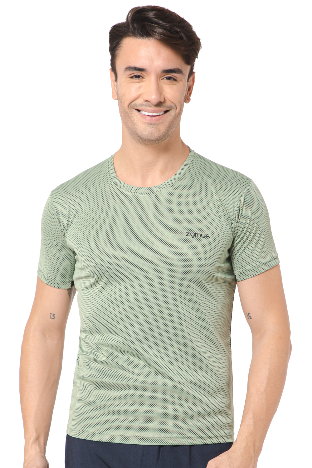 Zymus Men Green Round Neck T-Shirt