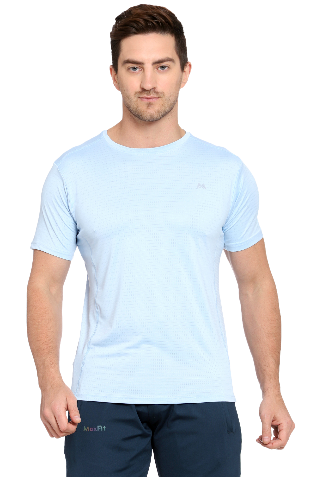 Maxfit Men Regular Fit Blue Cool Run T-Shirt