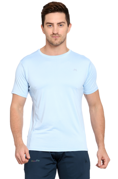 Maxfit Men Regular Fit Blue Cool Run T-Shirt