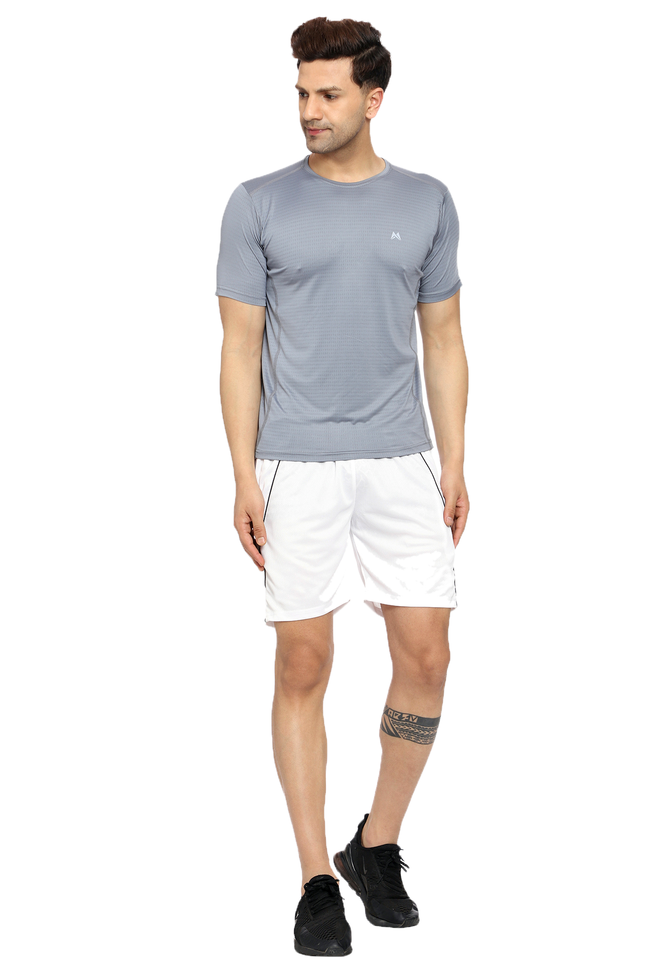 Maxfit Men Regular Fit Grey Cool Run T-Shirt