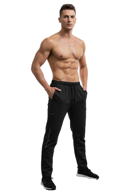 Mexofit Black Mens Regular Fit Furious Track Pants: Unleash Your Speed