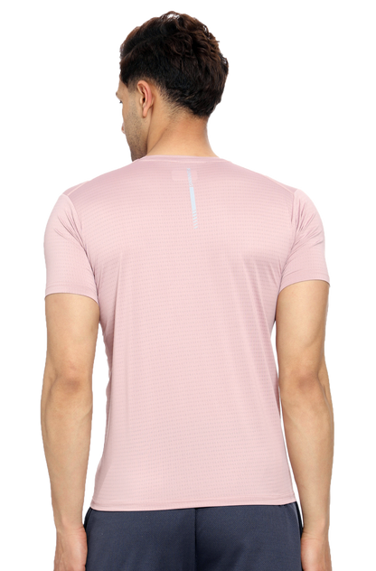 Maxfit Men Regular Fit Peach Cool Run T-Shirt