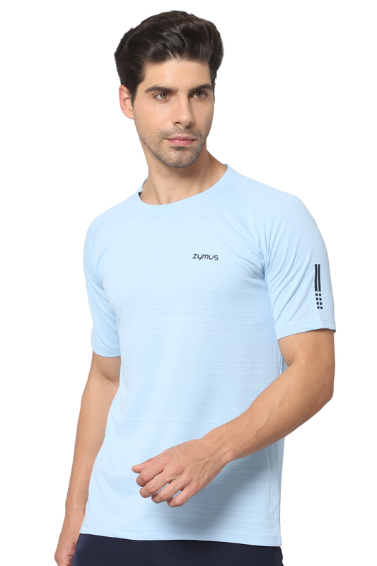 Zymus Men Regular Fit Blue T-Shirt