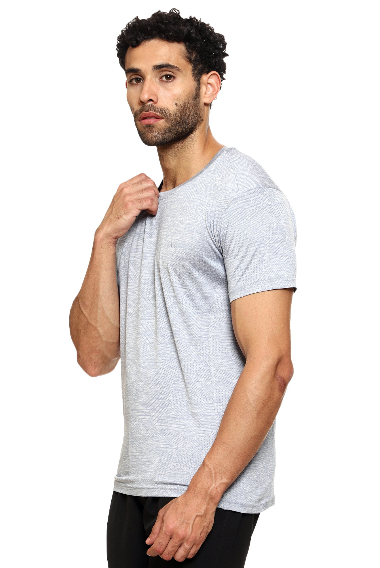 Maxfit Round Neck Blue Regular Fit T-Shirt