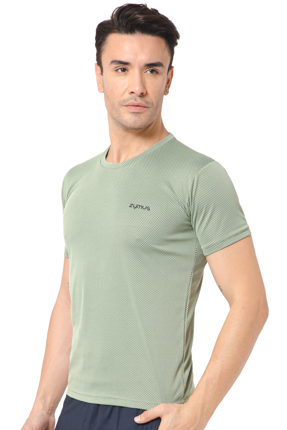 Zymus Men Green Round Neck T-Shirt