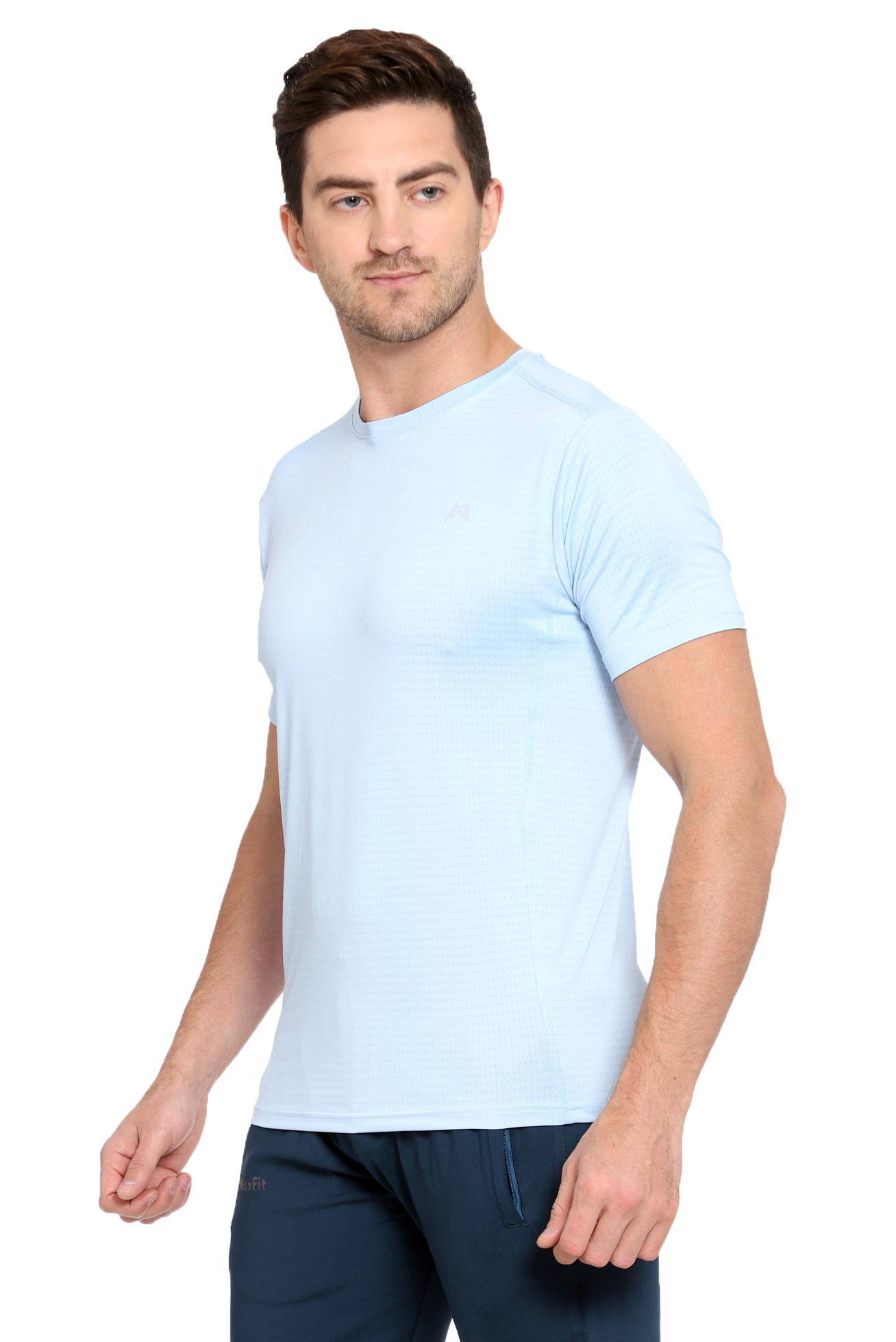 Maxfit Men Regular Fit Blue Cool Run T-Shirt