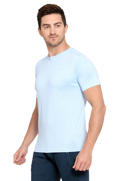 Maxfit Men Regular Fit Blue Cool Run T-Shirt