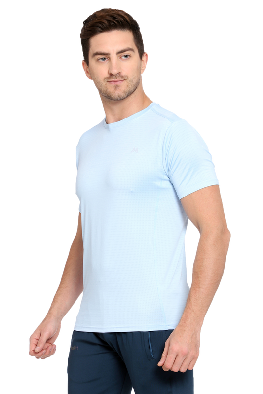 Maxfit Men Regular Fit Blue Cool Run T-Shirt