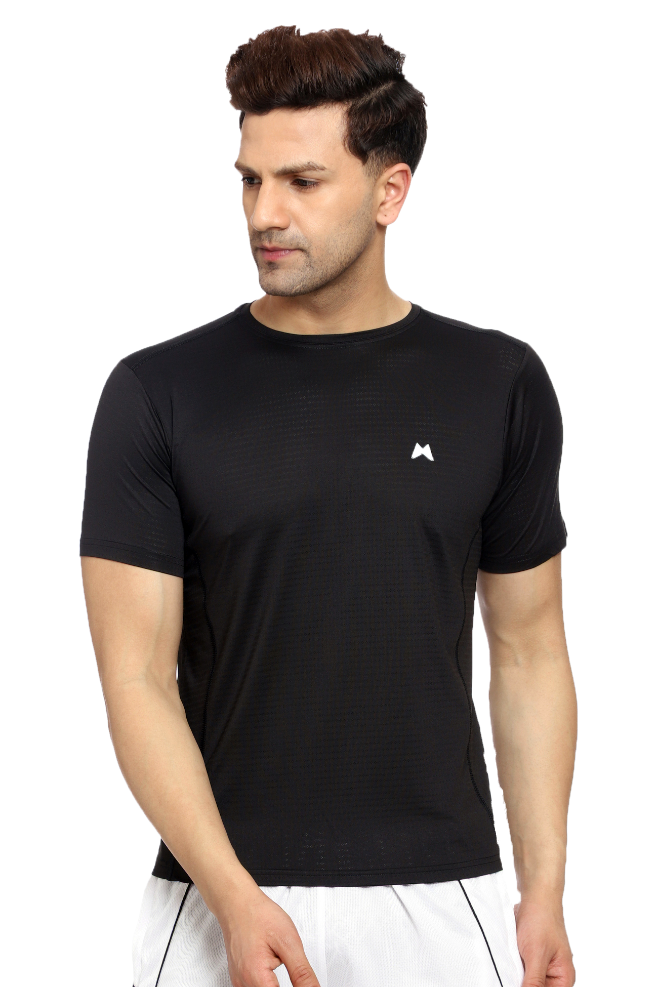 Maxfit Men Regular Fit Black Cool Run T-Shirt