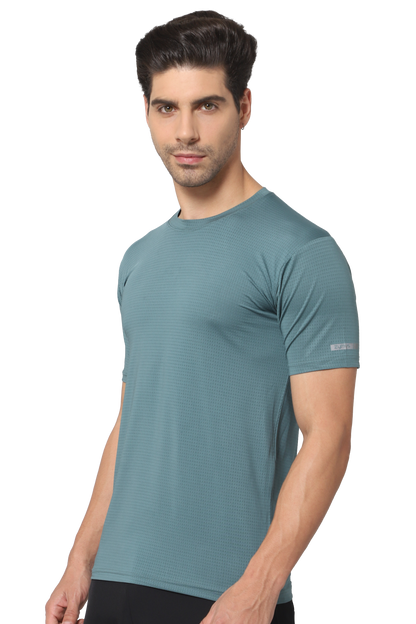 Zymus Men Regular Fit Green T-Shirt