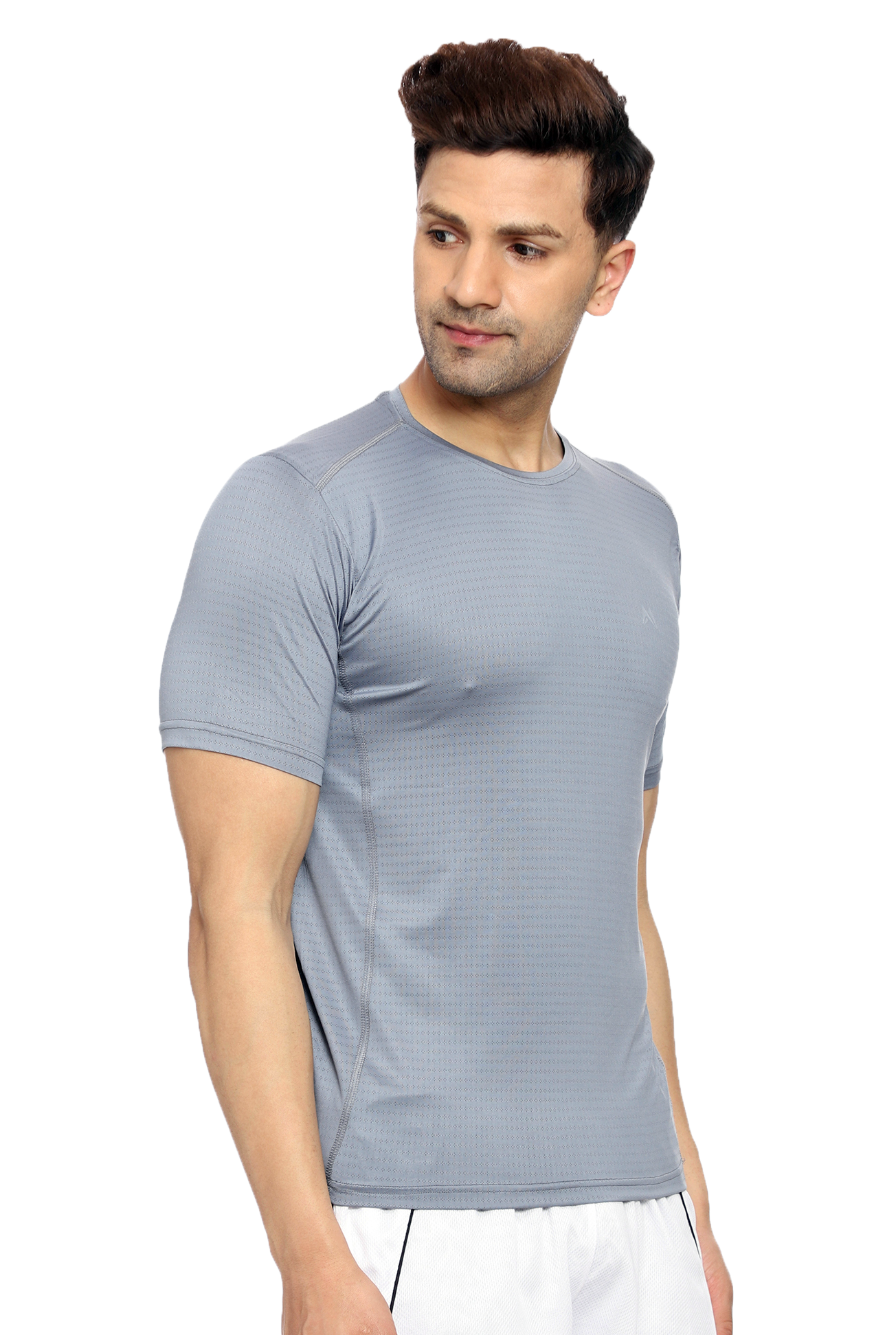 Maxfit Men Regular Fit Grey Cool Run T-Shirt