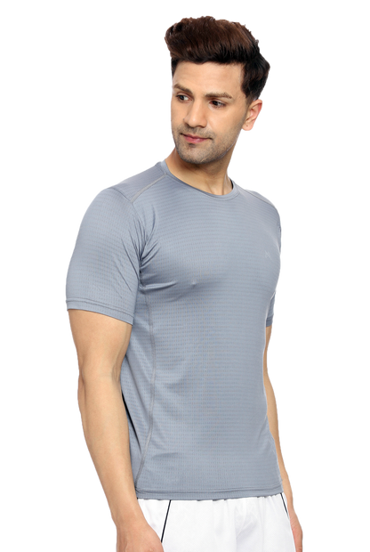 Maxfit Men Regular Fit Grey Cool Run T-Shirt