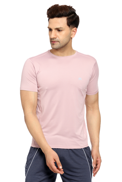 Maxfit Men Regular Fit Peach Cool Run T-Shirt