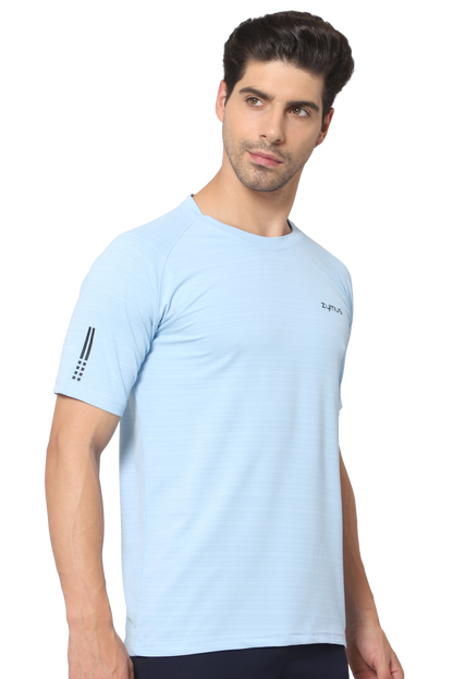 Zymus Men Regular Fit Blue T-Shirt