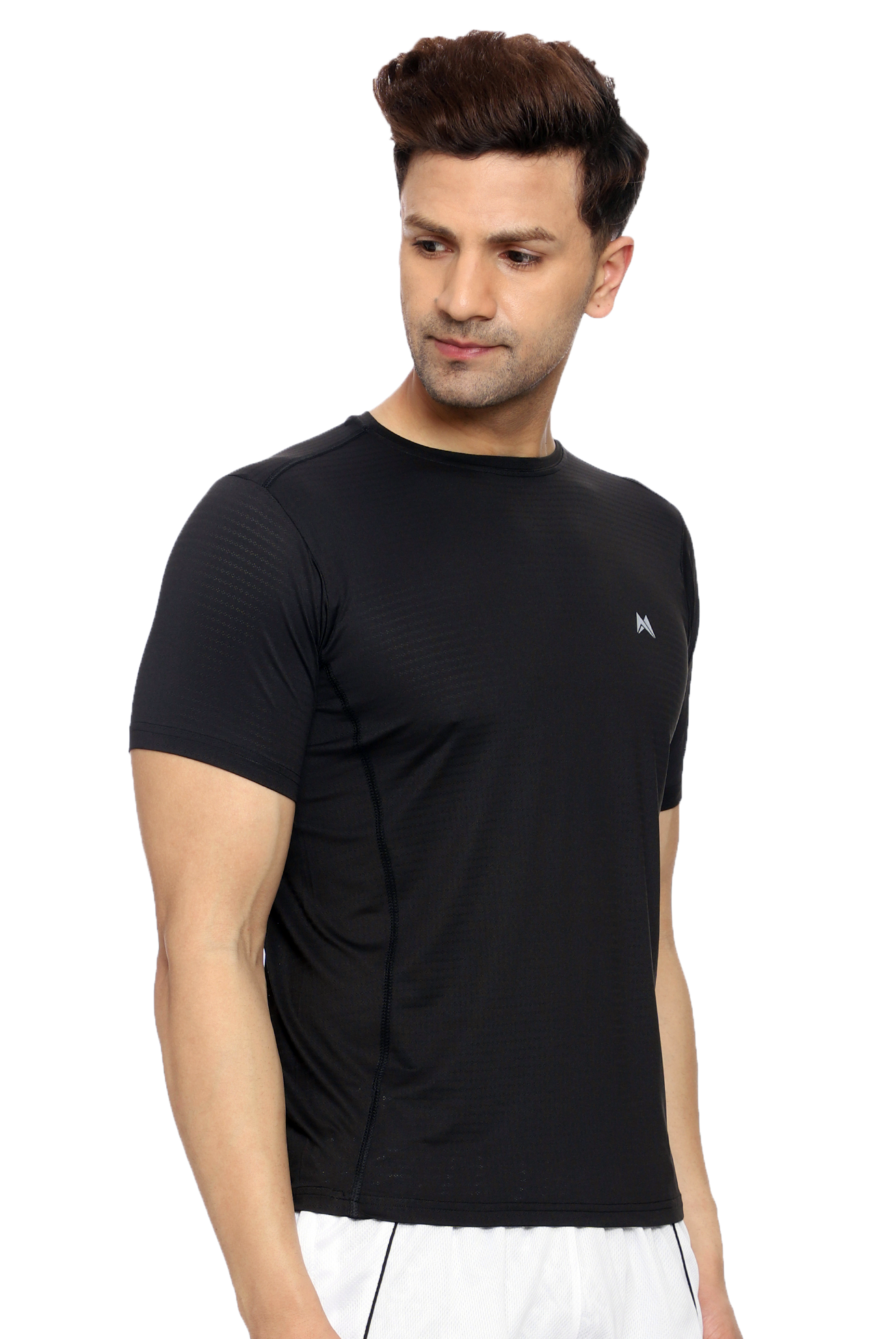 Maxfit Men Regular Fit Black Cool Run T-Shirt