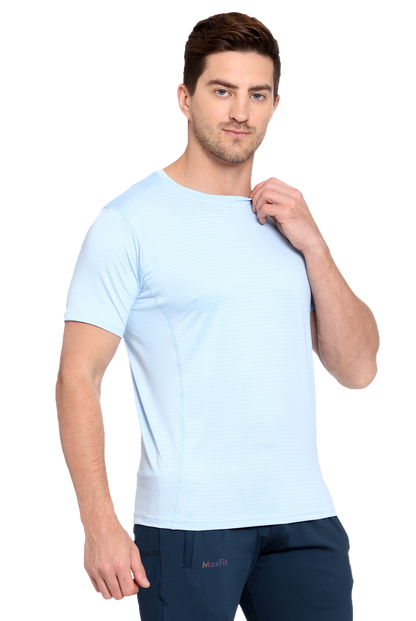 Maxfit Men Regular Fit Blue Cool Run T-Shirt