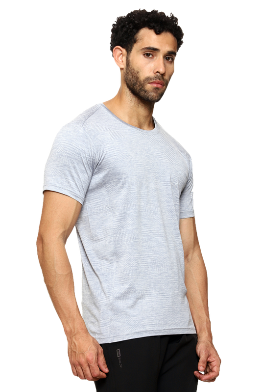 Maxfit Round Neck Blue Regular Fit T-Shirt