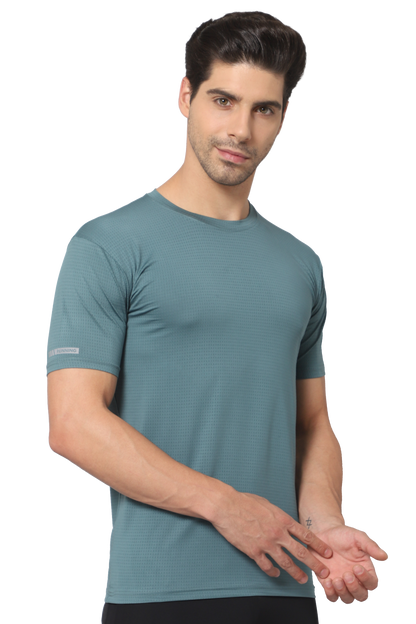 Zymus Men Regular Fit Green T-Shirt