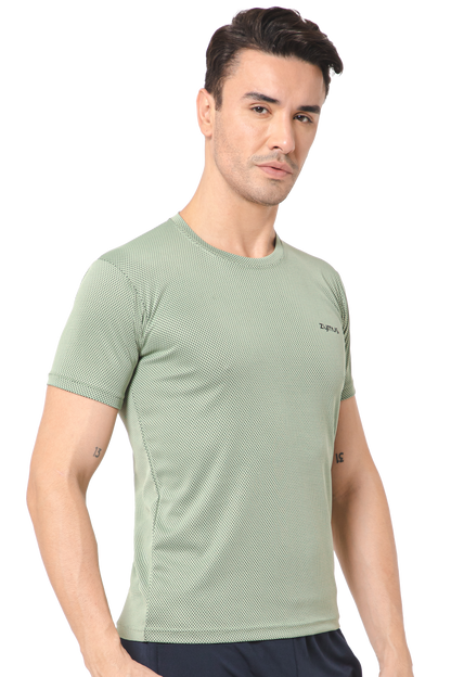 Zymus Men Green Round Neck T-Shirt