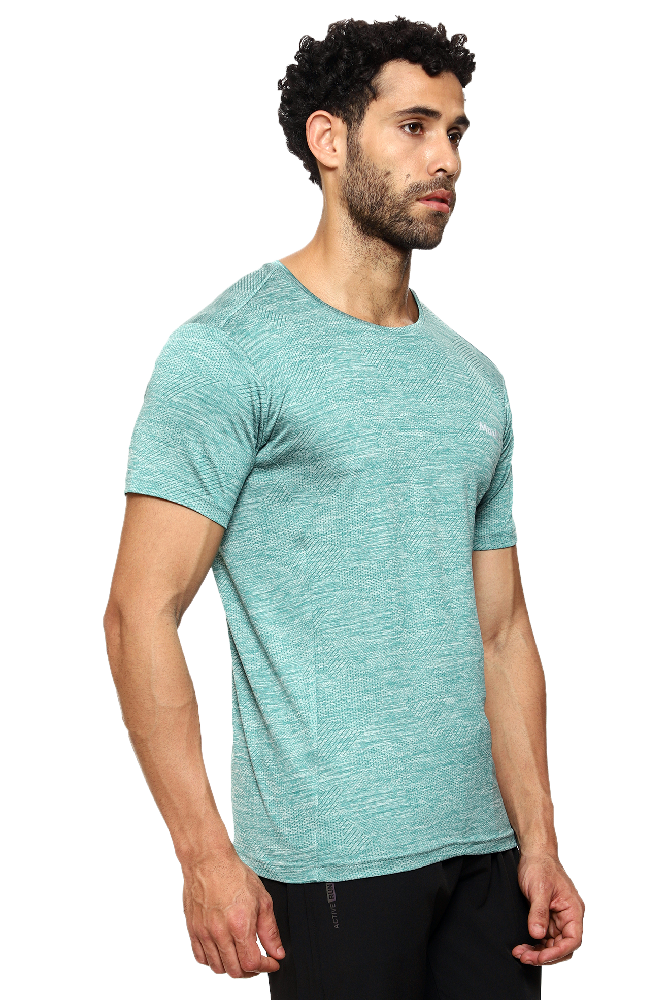 Maxfit Round Neck Green Regular Fit T-Shirt