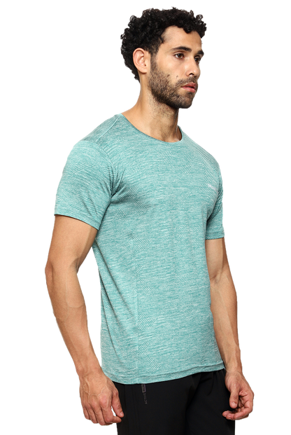 Maxfit Round Neck Green Regular Fit T-Shirt