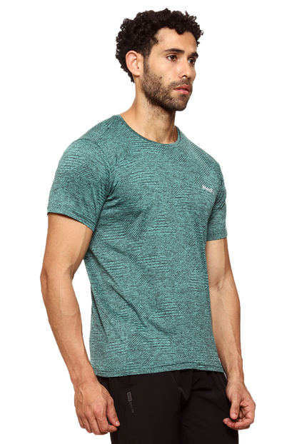 Maxfit Round Neck Green Regular Fit T-Shirt