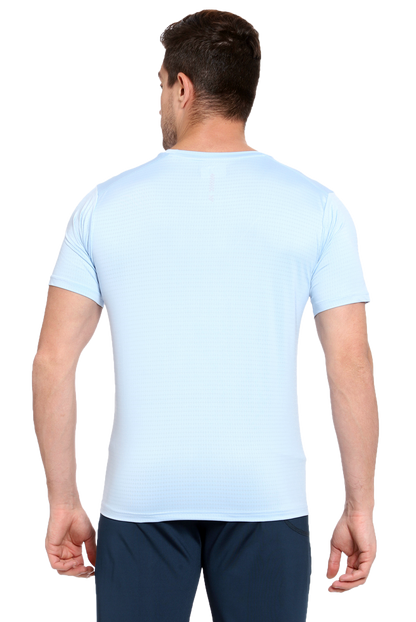 Maxfit Men Regular Fit Blue Cool Run T-Shirt