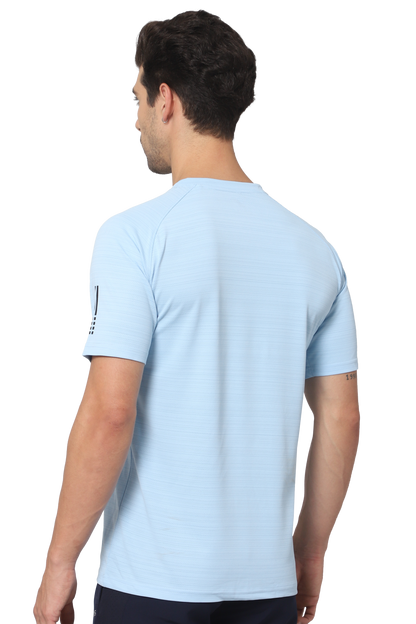 Zymus Men Regular Fit Blue T-Shirt