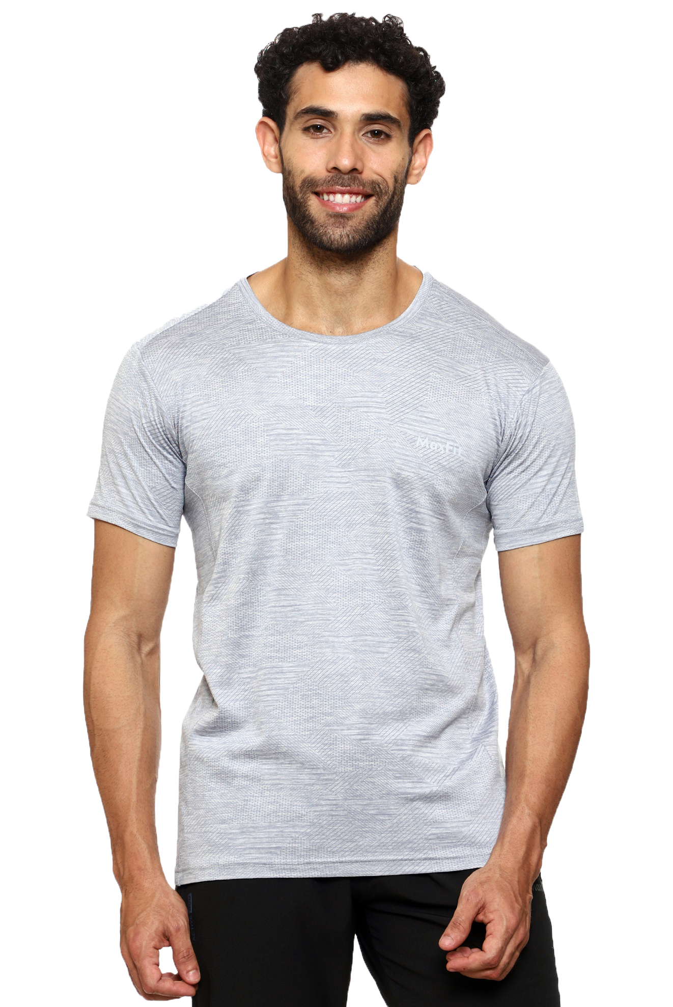 Maxfit Round Neck Blue Regular Fit T-Shirt