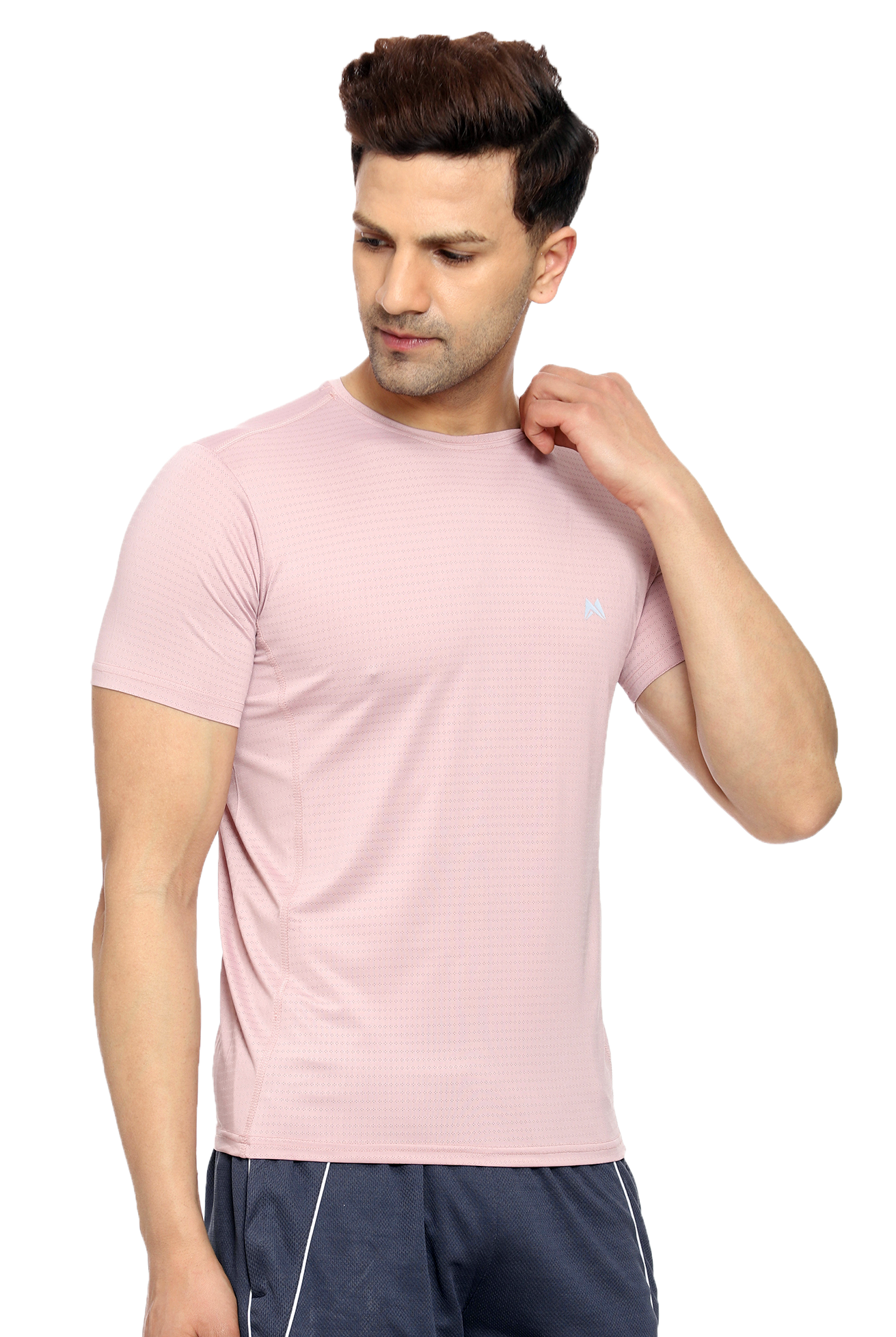 Maxfit Men Regular Fit Peach Cool Run T-Shirt