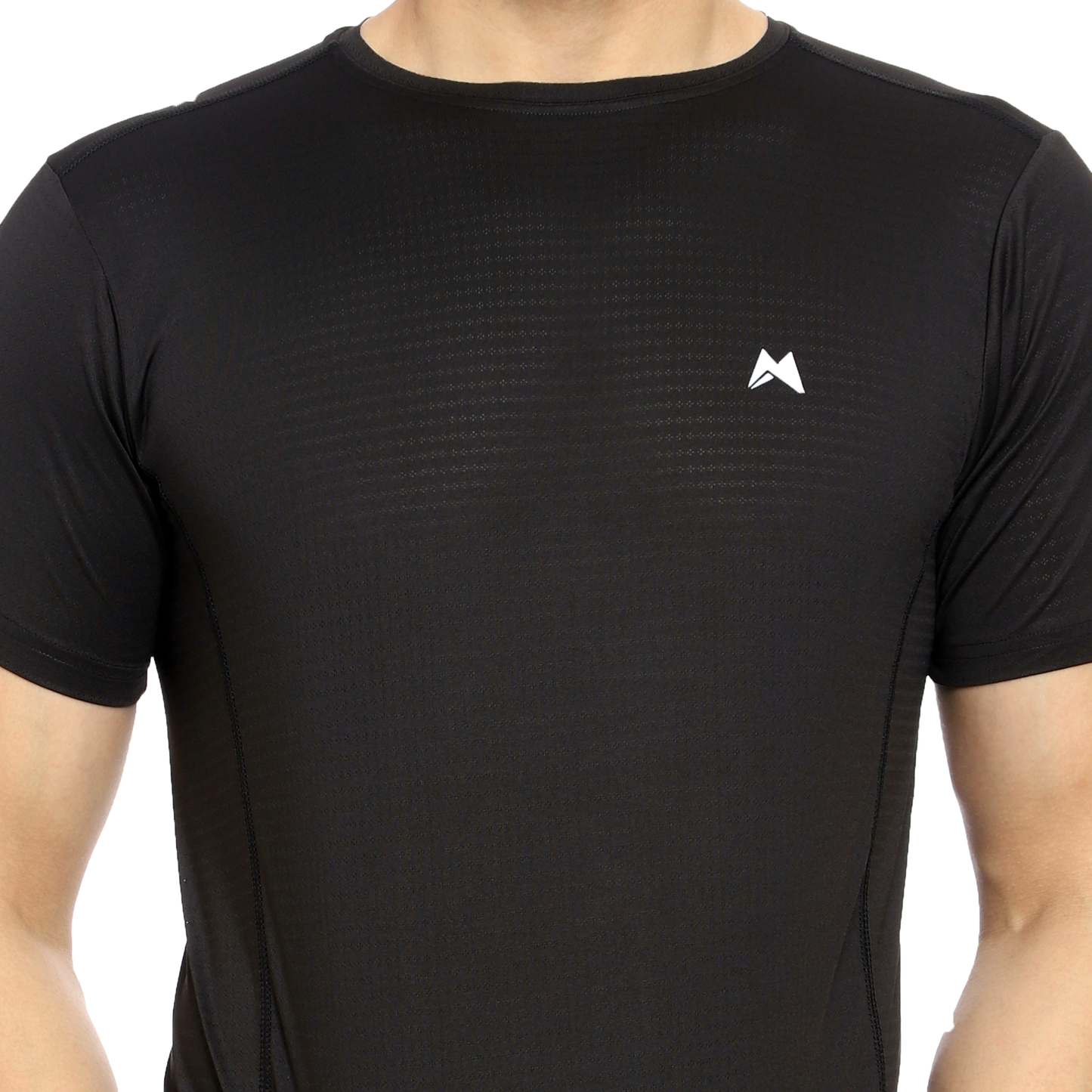 Maxfit Men Regular Fit Black Cool Run T-Shirt