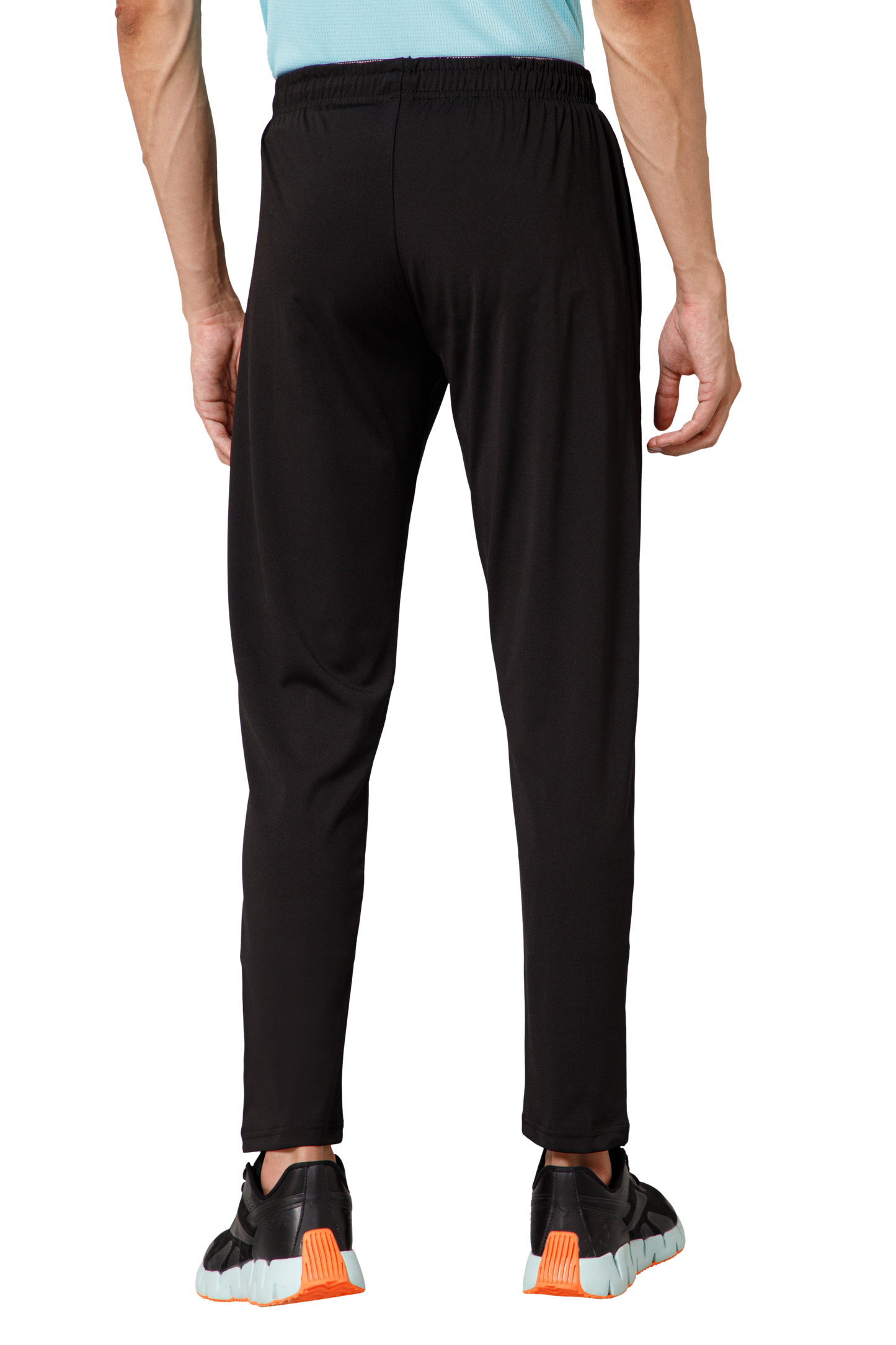 Mexofit Men's Black Regular Fit Lycra Track Pants | Performance Stretch Activewear | Gym & Casual Bottoms