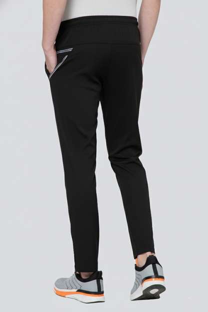 Mexofit Black Regular Fit Terry Solid Track Pants