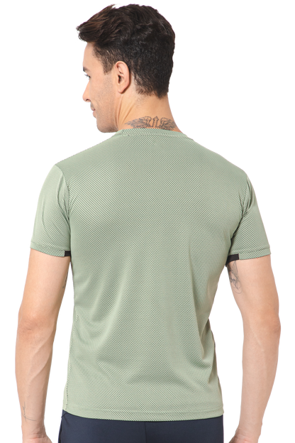 Zymus Men Green Round Neck T-Shirt