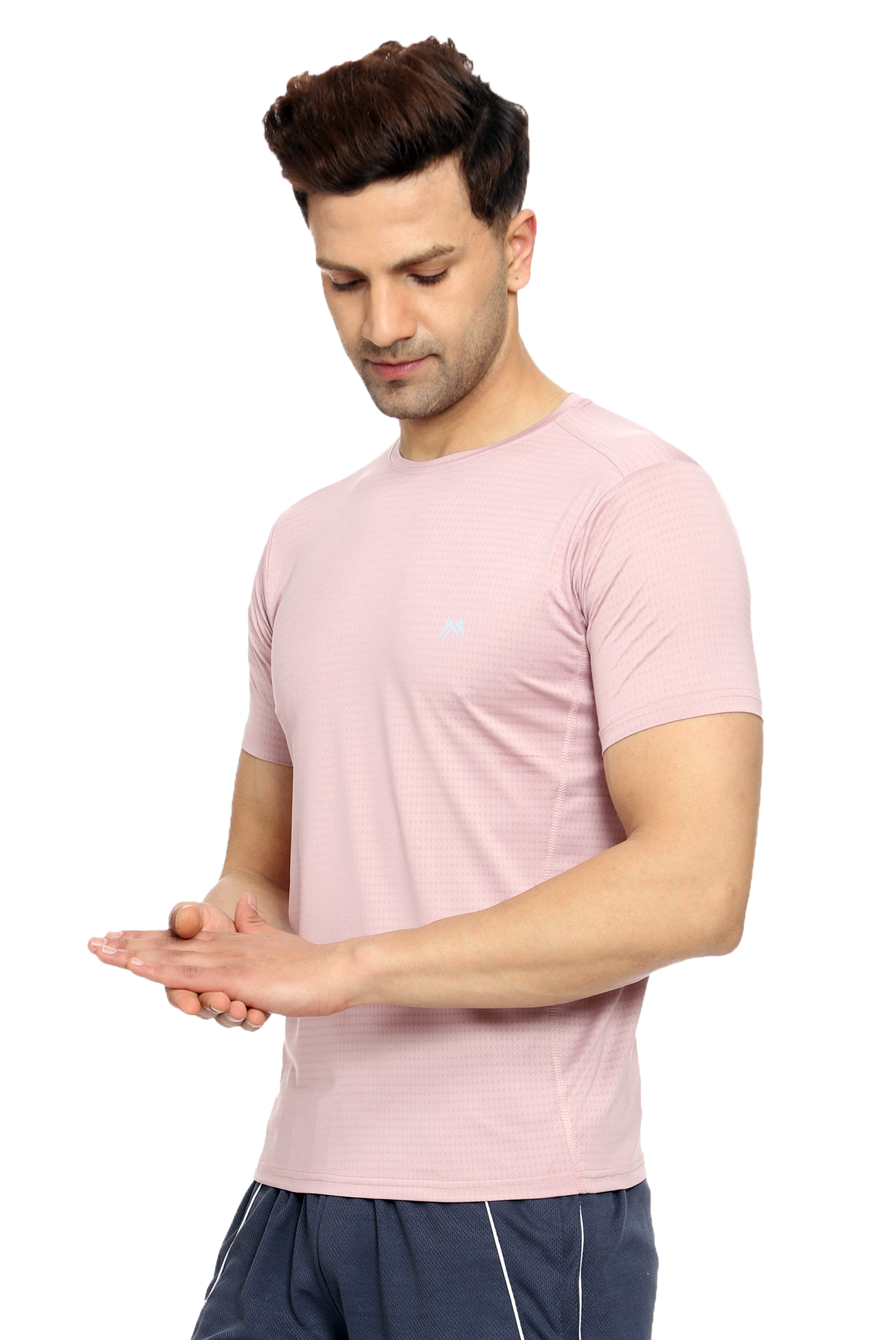 Maxfit Men Regular Fit Peach Cool Run T-Shirt