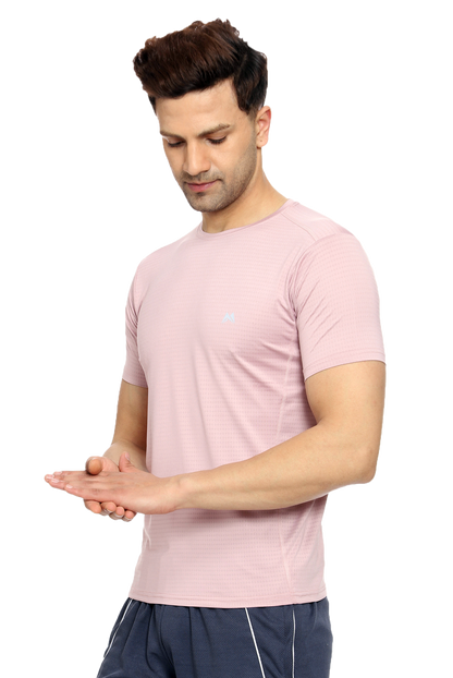 Maxfit Men Regular Fit Peach Cool Run T-Shirt