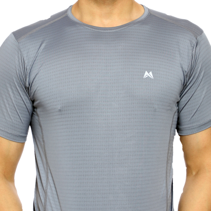 Maxfit Men Regular Fit Grey Cool Run T-Shirt