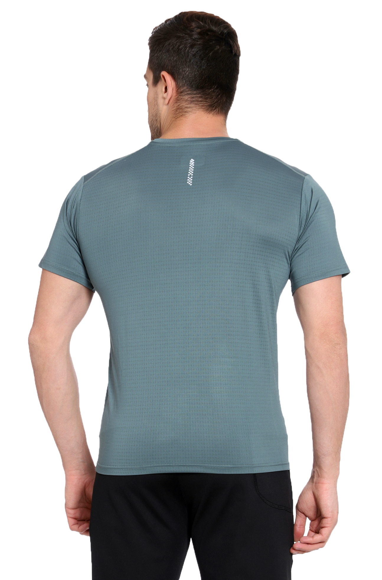 Maxfit Men Regular Fit Green Cool Run T-Shirt