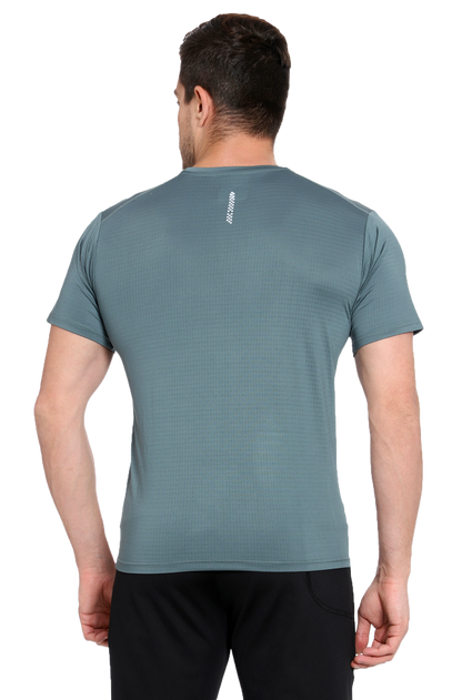 Maxfit Men Regular Fit Green Cool Run T-Shirt