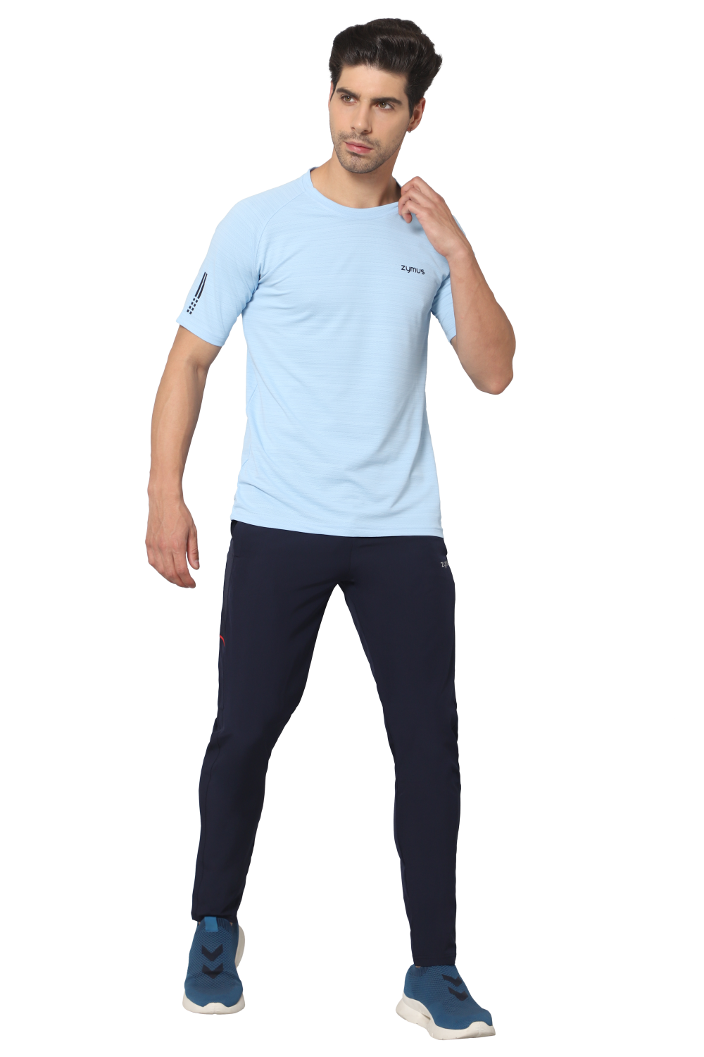 Zymus Men Regular Fit Blue T-Shirt