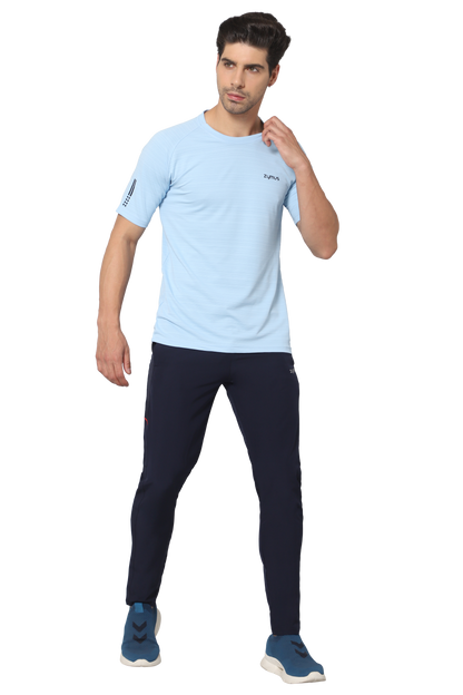 Zymus Men Regular Fit Blue T-Shirt