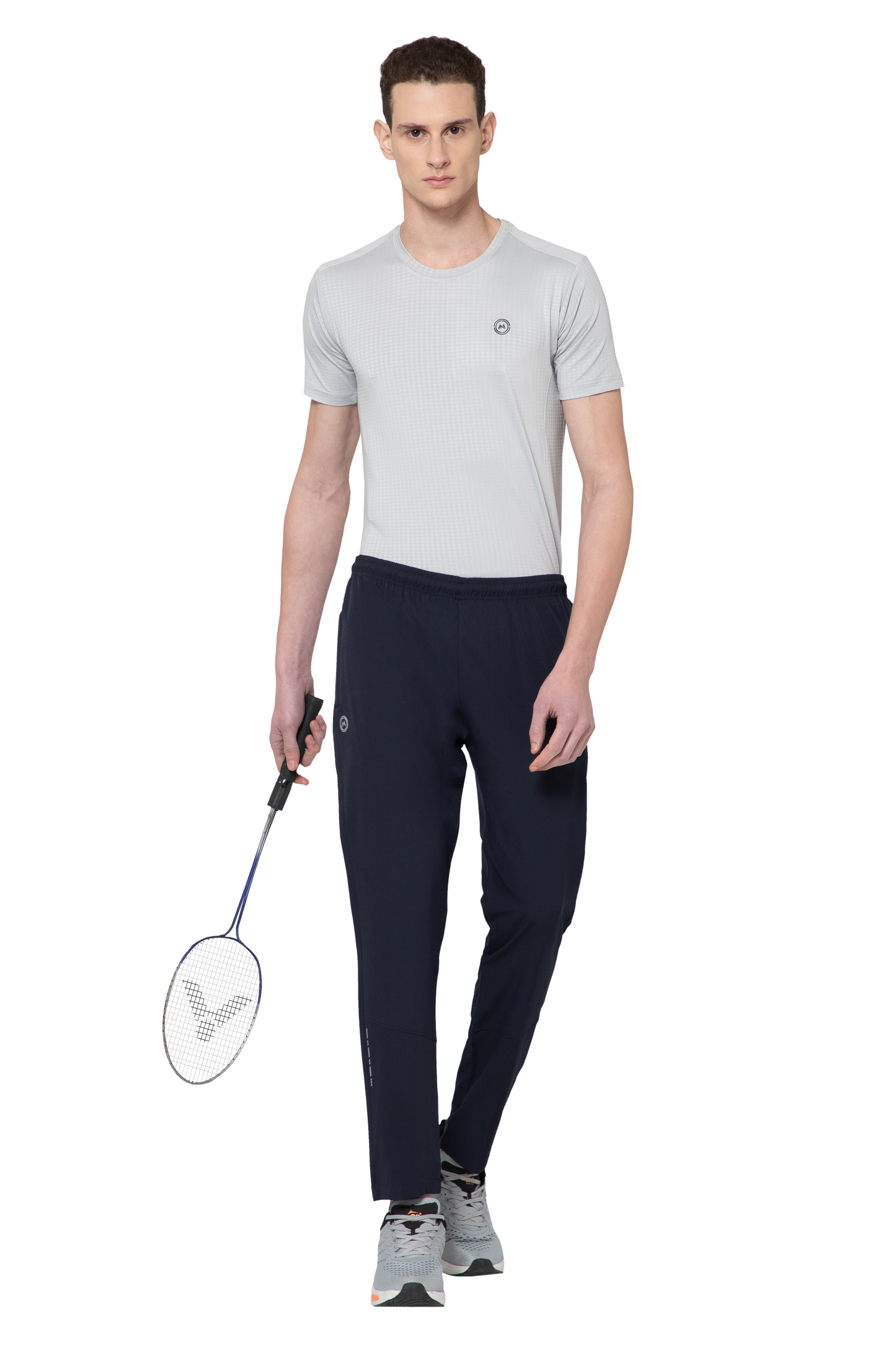 Mexofit Navy Blue Regular Fit Terry Solid Track Pants