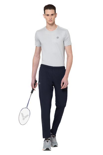 Mexofit Navy Blue Regular Fit Terry Solid Track Pants