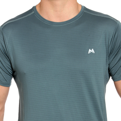 Maxfit Men Regular Fit Green Cool Run T-Shirt