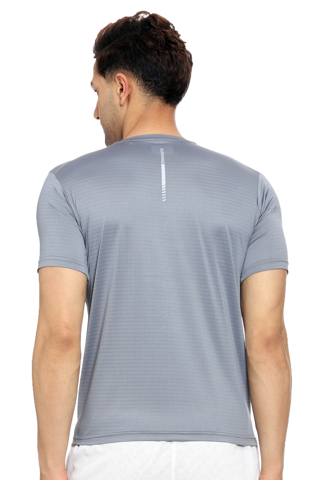 Maxfit Men Regular Fit Grey Cool Run T-Shirt